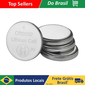 05 Baterias de Pilha Lithium CR2032 3V Botão Moeda