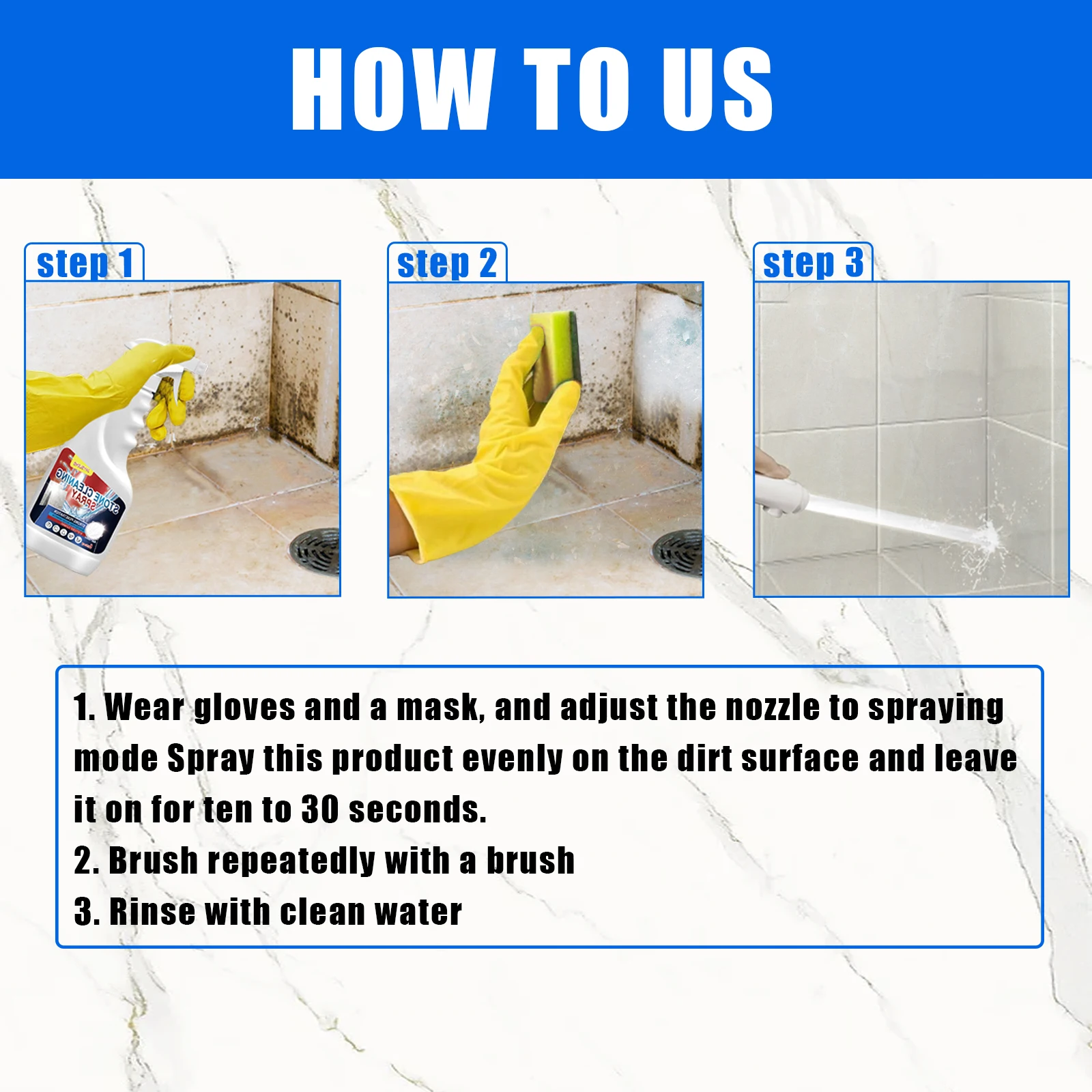 Ceramic Stone Cleaning Spray for Marble Tile and Kitchen