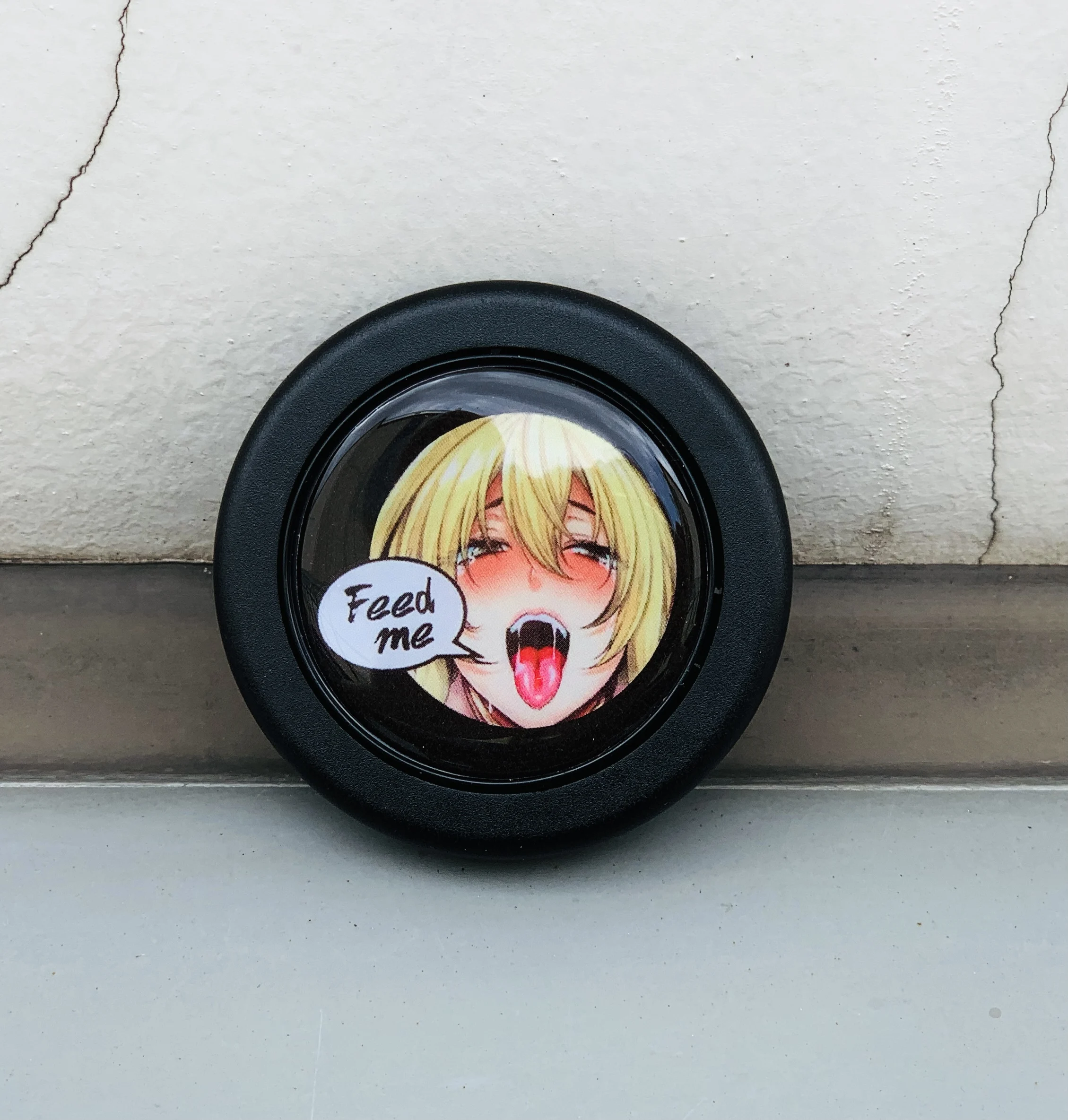 JDM Universal Anime Car Drift Race Steering Wheel Horn Button Center Cap  Cartoon Pattern Cute Horn Button For Car Styling   AliExpress Mobile