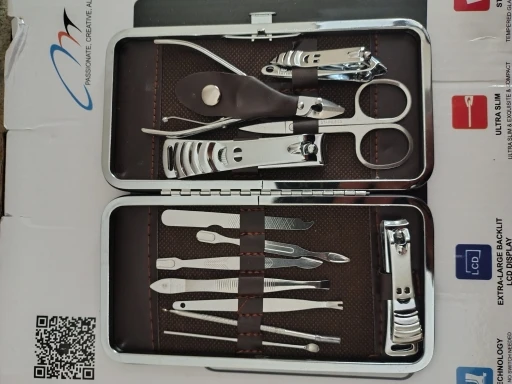 Kit Cortador De Unha Manicure Portatil Estojo Pinca Tesoura photo review