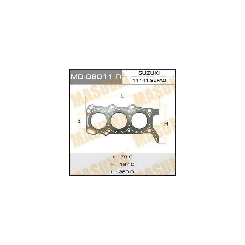 MD-06011RH Прокладка Головки блока MASUMA H20A