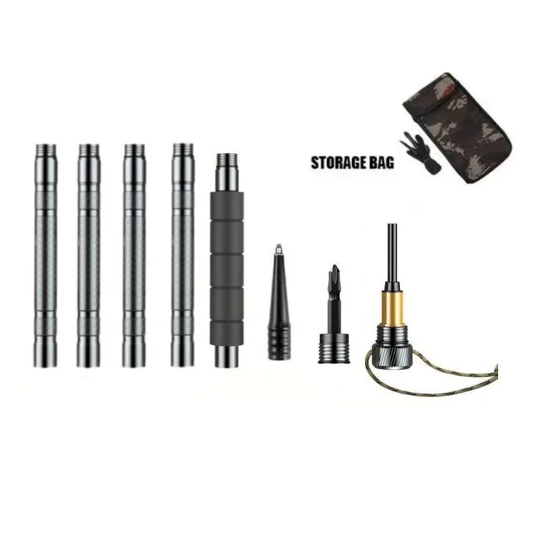 Multi-Purpose Trekking Pole-Aluminum Alloy-Ideal for hiking and snowy conditions, outdoor gear Insulated grip design