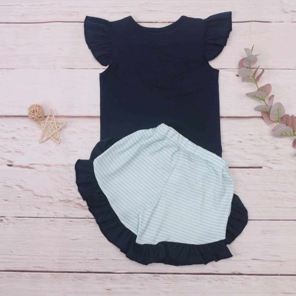 New Arriving Toddler Baby Girl Clothes Set 2pcs Cotton Suit Fish