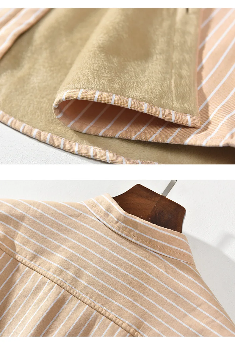 new spring Autumn winter plush warm casual men's long sleeve shirt loose fashion men's clothing Solid color mens