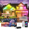 Permanent Outdoor Lights Smart RGBIC Eaves LED Lights Festival Flashing Lighting Fairy String for Christmas Holiday Decorations 1