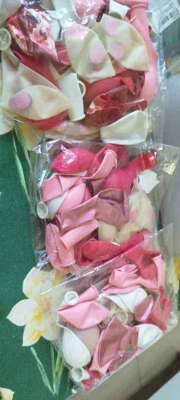 Rose Pink Metal Latex Confetti Balloons photo review