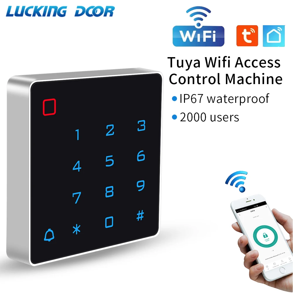 Standalone WIFI Tuya Smart Life App Backlit Door Access Control Keypad
