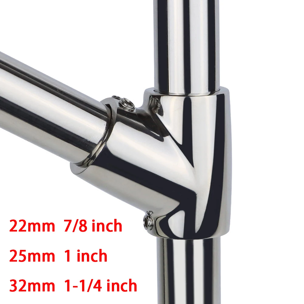 60 Degree Tee Hand Rail Fitting – 1.25" (32mm) 316 Stainless Steel, Marine Grade For Boat & Yacht - View #2