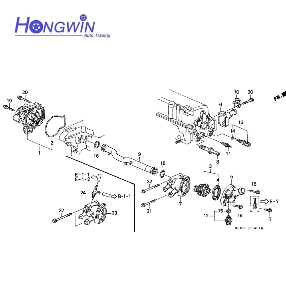 Thermostat Housing Cover For Honda Civic 1.6L 1996-2000