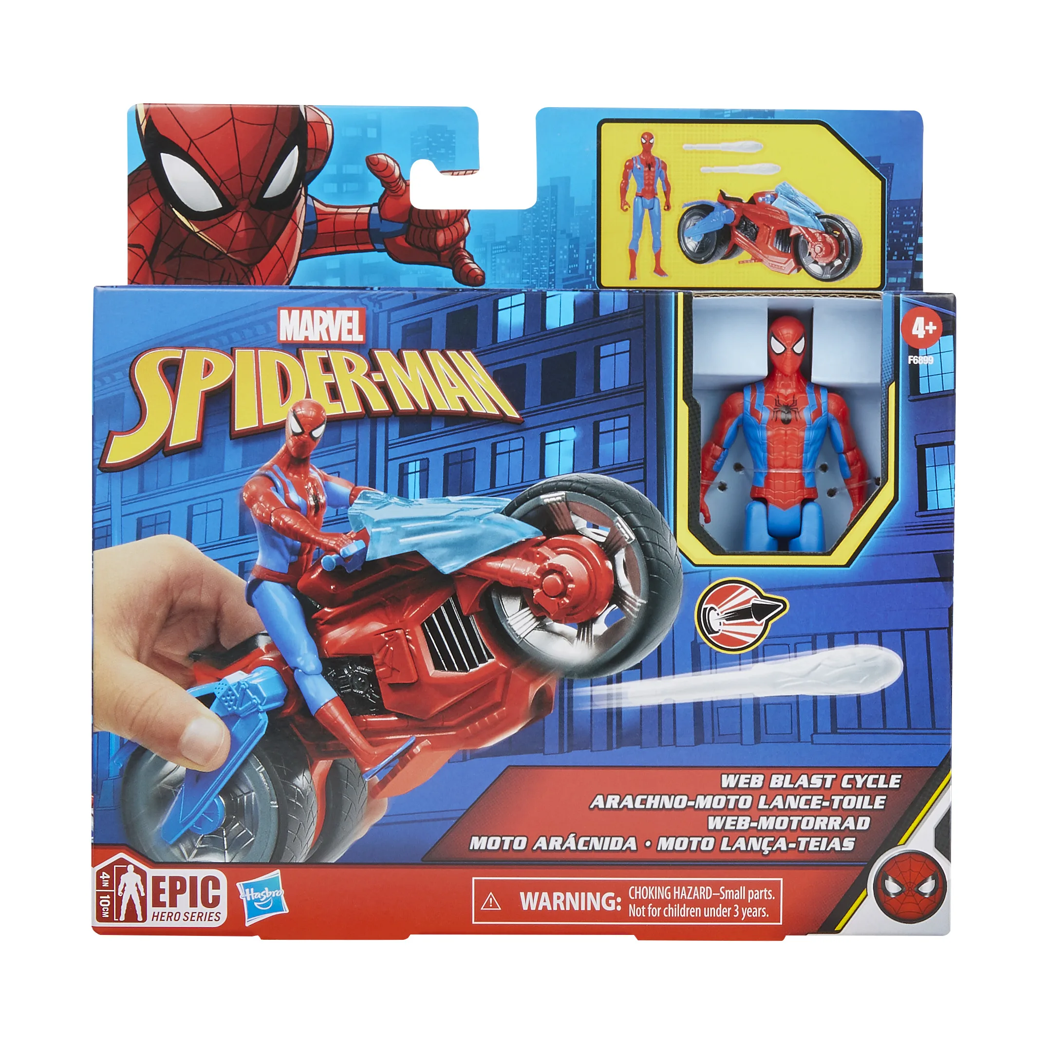 Hasbro - Spider-man - Moto Aranha Spider-Man - Conjunto de Jogo com Figura  e Projéteis ㅤ, SPIDERMAN