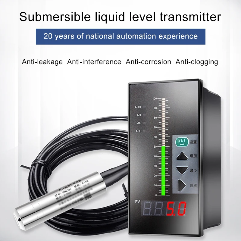 420ma Boiler Submersible Hydrostatic Level Sensor Hot Water 12v Dc