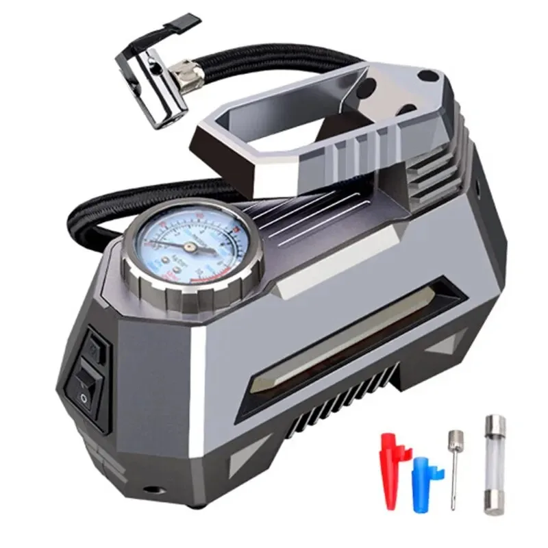 EAFC Kabelgebundene tragbare Autoluftpumpe, verbesserte 12V 150PSI elektrische Reifenfüllpumpe, Motorrad, Fahrrad, Ball, LED-Licht, Luftkompressor – Detail 7