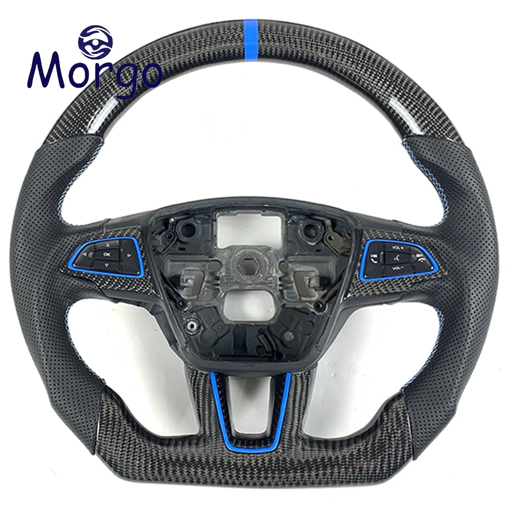 

Carbon Fiber Steering Wheel For Ford 2011 2012 2013 2014 2015 2016 2017 Focus MK3 RS ST 2011-2017 Steering Wheel Customizable