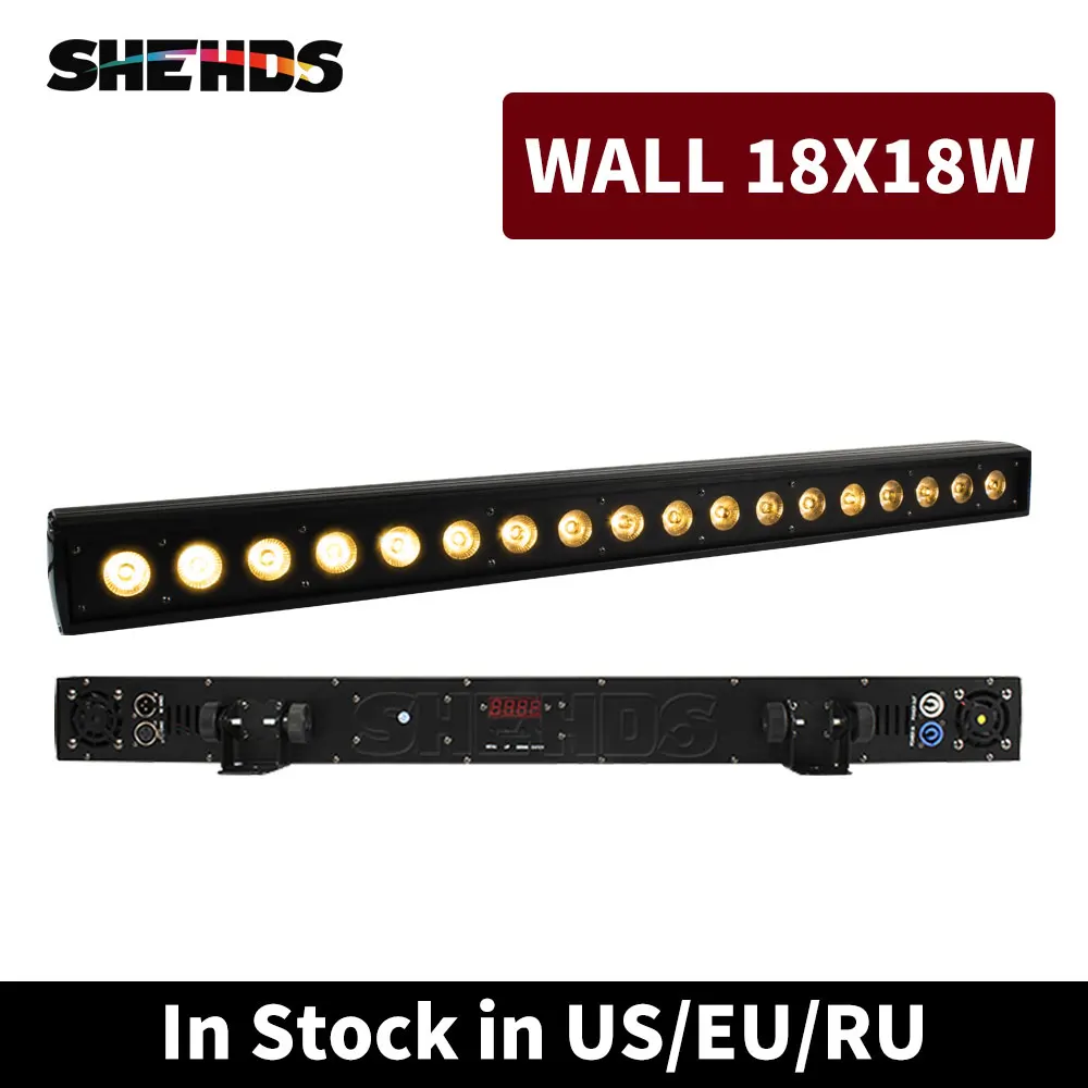 18x18W RGBWA+UV 6IN1 Indoor Led Wall Light Wash Light DMX Led Bar DMX Line Bar Wash For Dj Indoor Horse Race Stage
