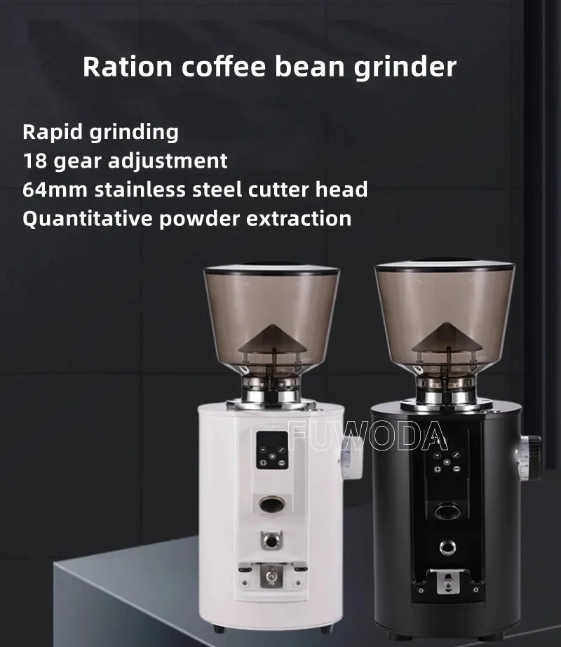 110V/220V Industrial Coffee Grinder 1000G Bean Hopper Capacity Touch Screen Quantitative Grinder Espresso Bean Grinder 3