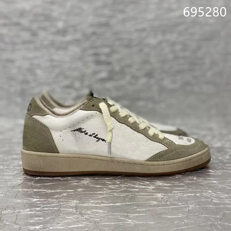 Real Leather GOLDEN Classical Shoes Designer Women&Men GOOSE Sneakers Silver Glitter Suede Nappa Leather Graffiti Style Shoe 5