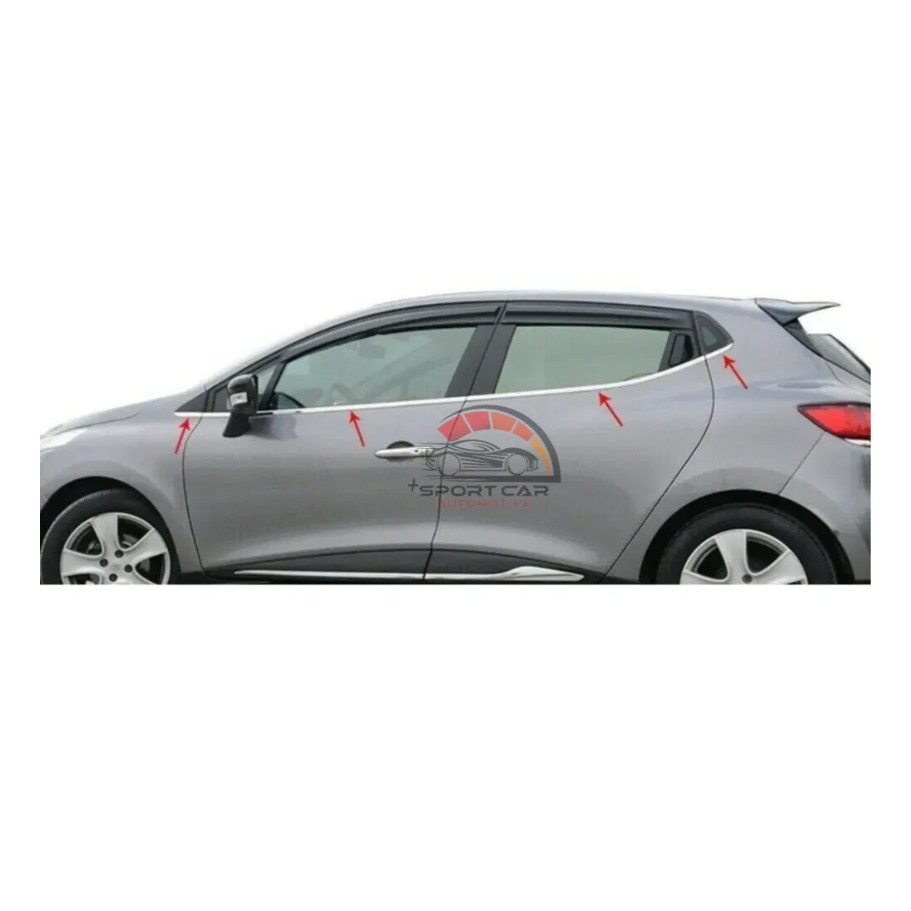 Lot De 12 Moulures De Fenêtre Chromées Pour Renault Clio 5 (2019+) - Acier Inoxydable