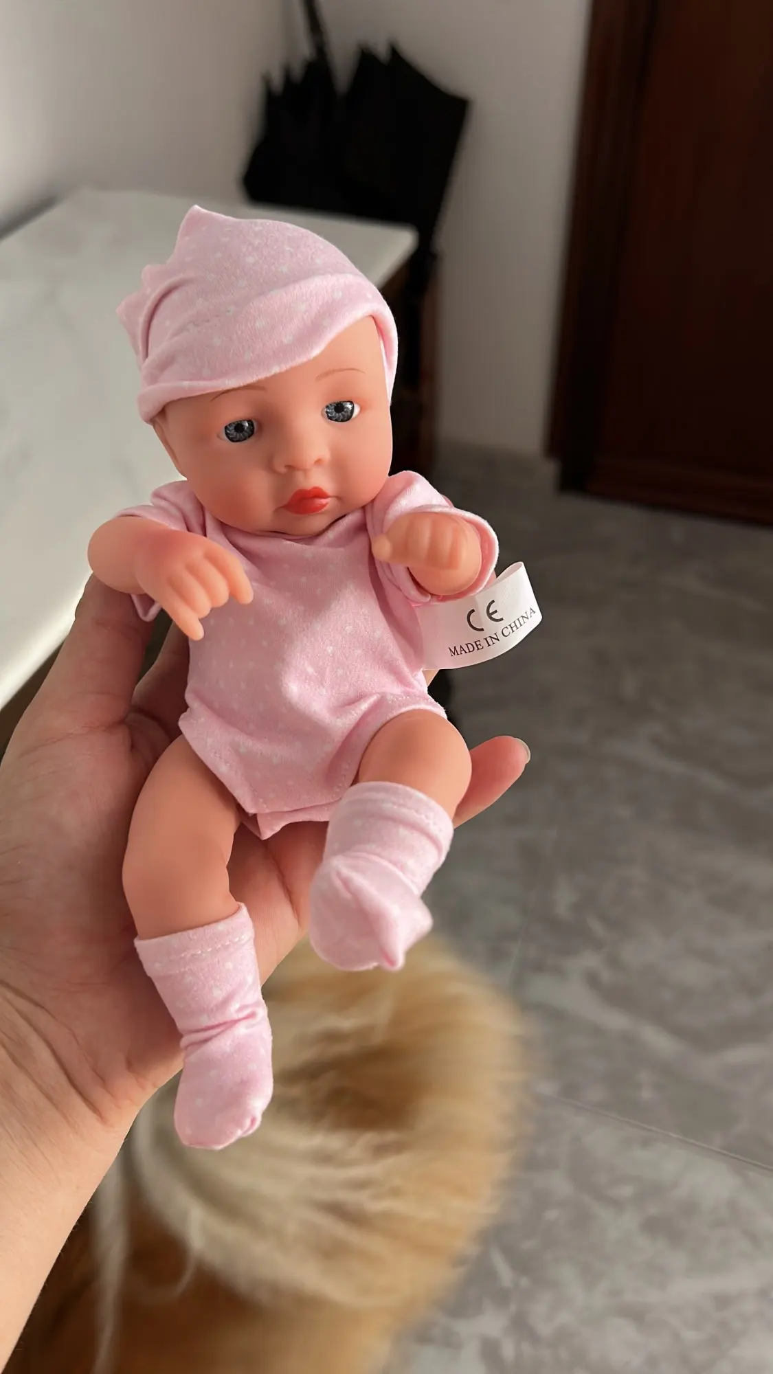 20CM Reborn Baby Doll Toddler Real Soft Touch Mini Soft and Full Body Silicone Reborn Toddler Doll lifelike Newborn Doll Toys photo review