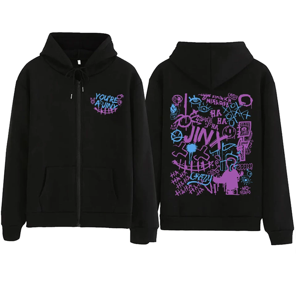 Arcane Pull And Bear Graffiti Sweatshirt Arcane Jinx Graffiti