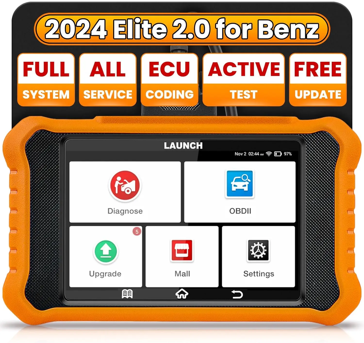 2025 New LAUNCH X431 Elite 2.0 PRO for BENZ OBD2 Scanner,Bi-Directional Scan Tool, All Services, ECU Coding for BMW/Audi Scanner