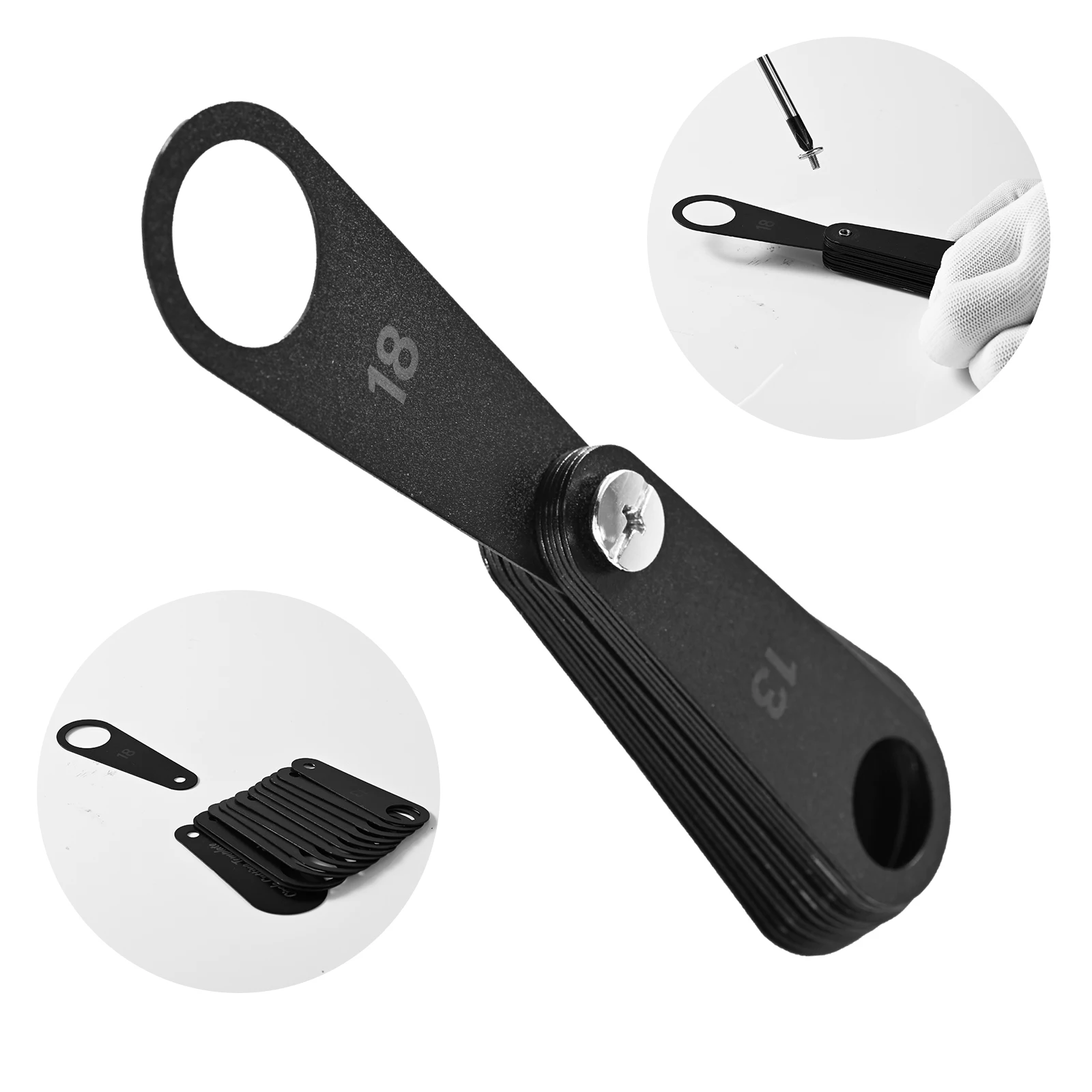 Car Wrapping Tools EHDIS Cutting Template for Parking Sensor Carbon Fiber Wrap Vinyl 13~25mm Metal Circle Gauge