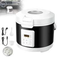 Cuiseur à riz 3L 12V 24V 220V 2L à trois tensions pour voiture et maison, cuiseur à riz pour camionnette et voiture, idéal pour les voyages, utilisation mondiale 1
