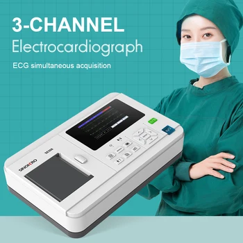 SINOHERO SE508 3 Channel Electrocardiograph 12-lead ECG Machine EKG Monitor 4.3” Color LCD Display with Thermal Printing