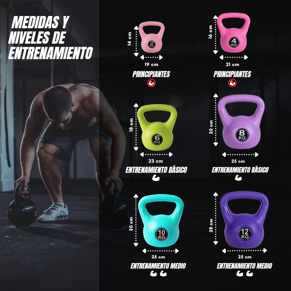 Pesa Rusa Entrenamiento Hiit Pesas Pesas Rusas Ajustables 2-14kg - Main Image