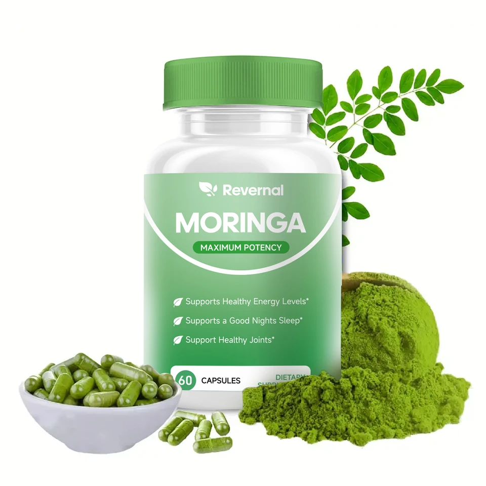 Moringa Powder Capsules Natural Antioxidant Superfood