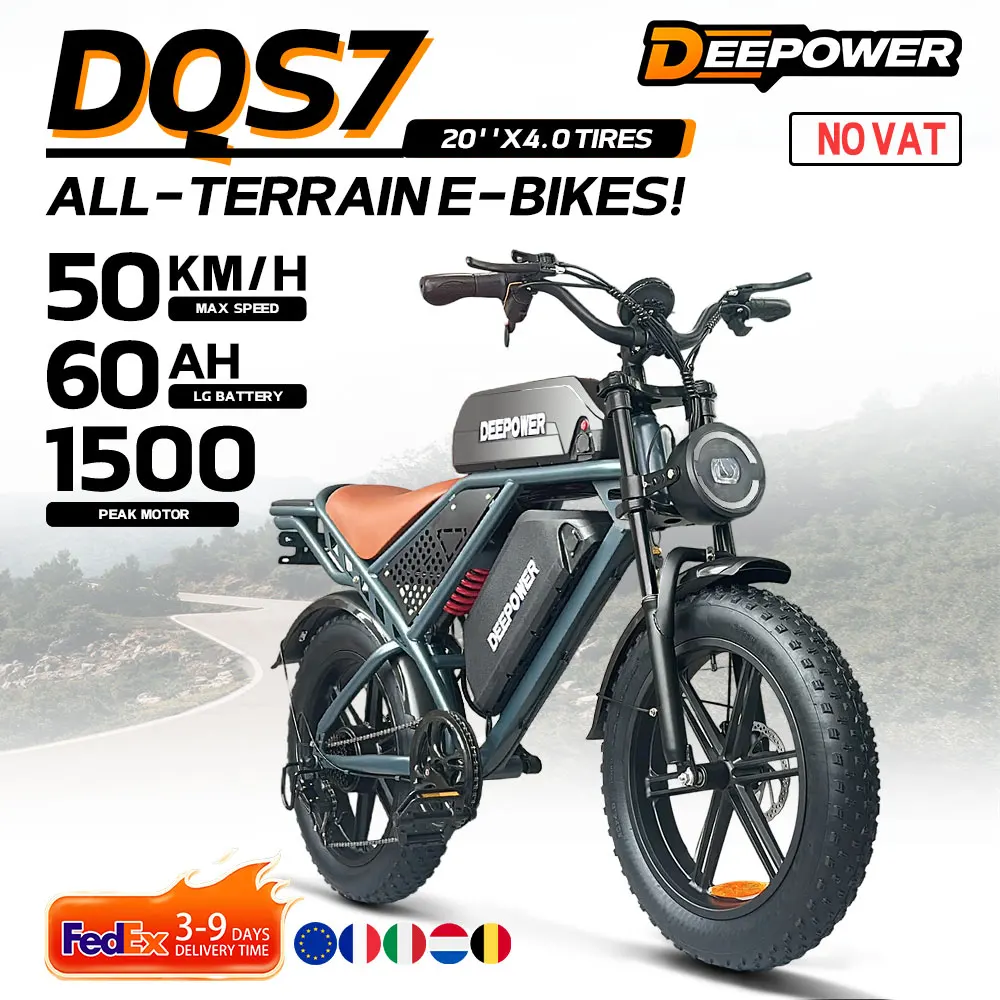 Rower elektryczny EU Stock DEEPOWER QS7 1500W 48V 60AH z EU za $795.3 / ~2950zł