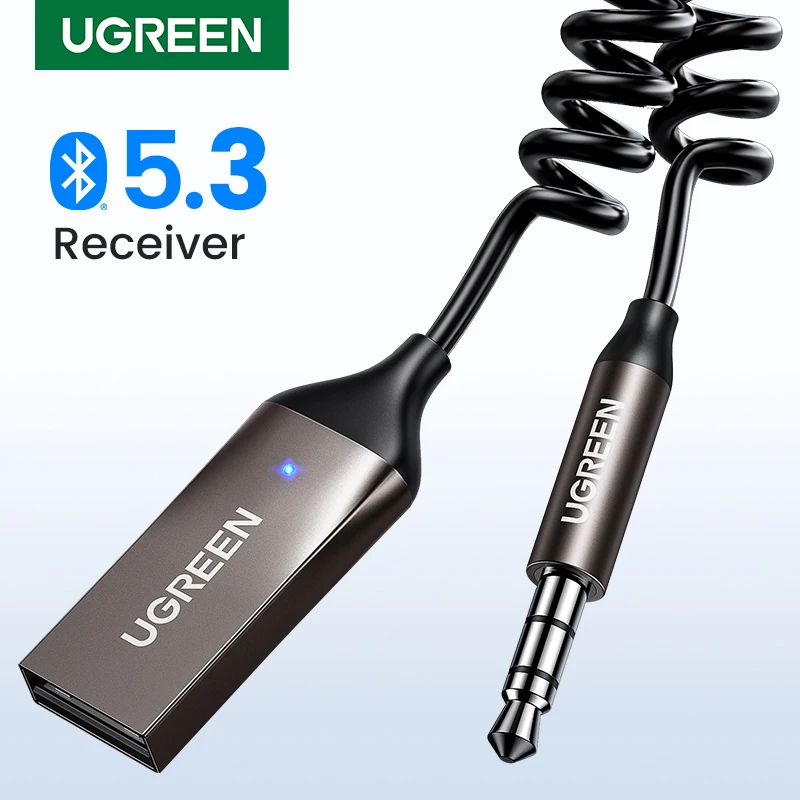 UGREEN Bluetooth Car Receiver Adapter 3.5mm AUX Jacks for Car Speakers  Audio Music Receiver Hands Free Bluetooth 5.3 Adapter - AliExpress