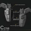 OWB Holster for CZ 75B 75 Campact, CZ P10C, CZ P09 Pistol Tactical Index Release Polymer Holster with Paddle,Right Hand,Gun Bags 4