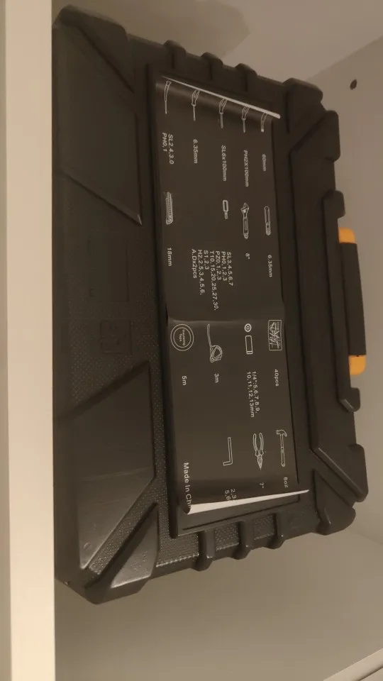 DEKO 100Pcs/113Pcs EDC General Household Repair Hand Tool Set with Tool box Socket Wrench Screwdriver Knife for Woodworking photo review