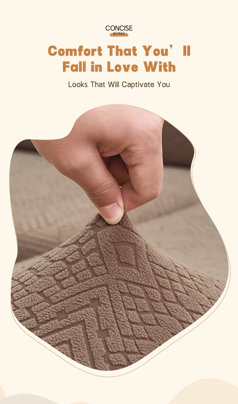 Jacquard Sofa Bed Cover Image 6
