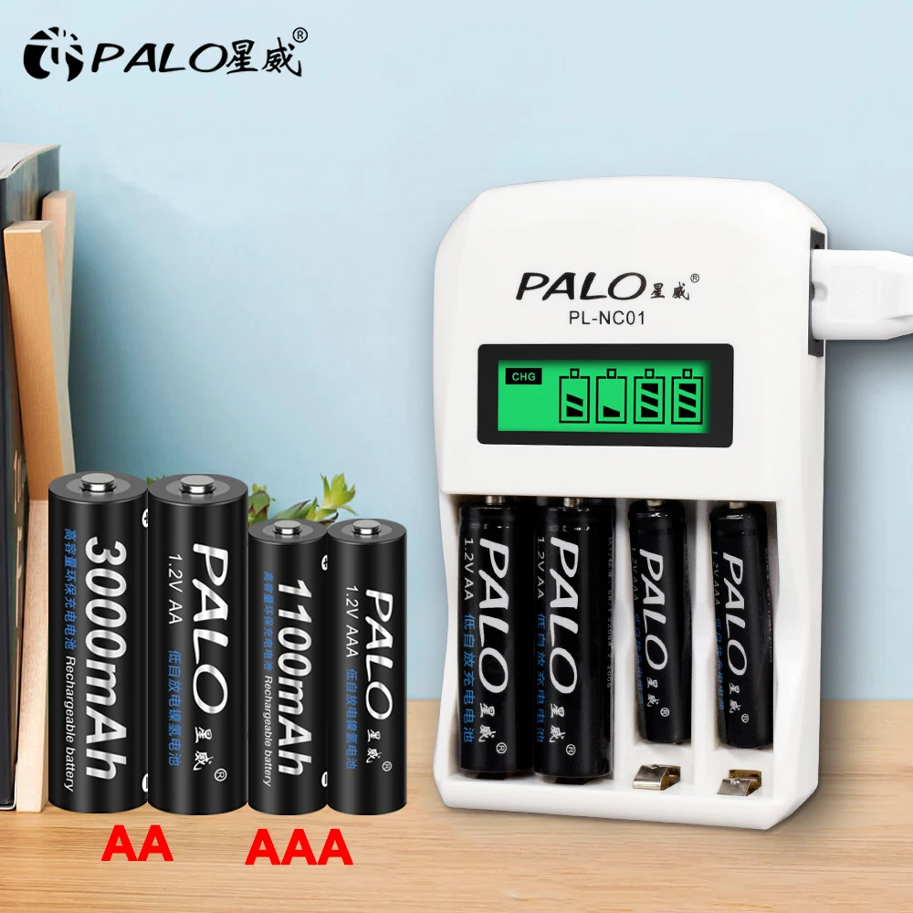 AA AAA 1.2V Rechargeable Battery 3000mAh Rechargeable AA Ni-MH Battery ...