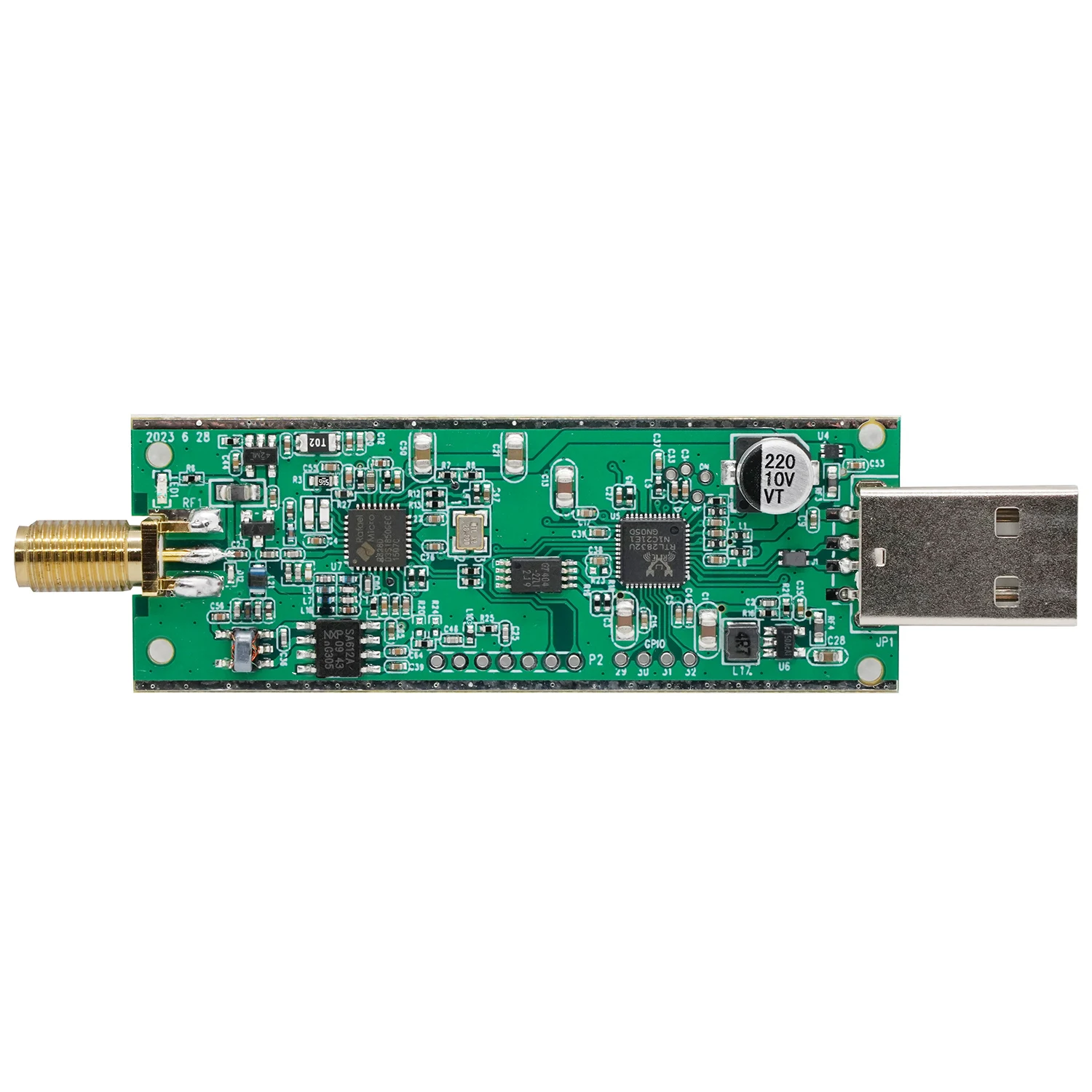 Software defined radio RTL SDR V4 R828D RTL2832U 1PPM TCXO SMA RTLSDR with dipole antenna