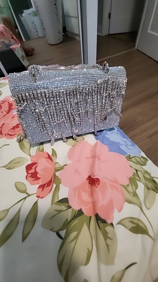 JIOMAY Luxury Designer Silver Clutch Bag photo review