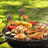Funny BBQ Sausage Holder Stainless Steel Hot Dog Grill Holder Portable Camping Backpack Rack People Sausage Stand For Picnics 3