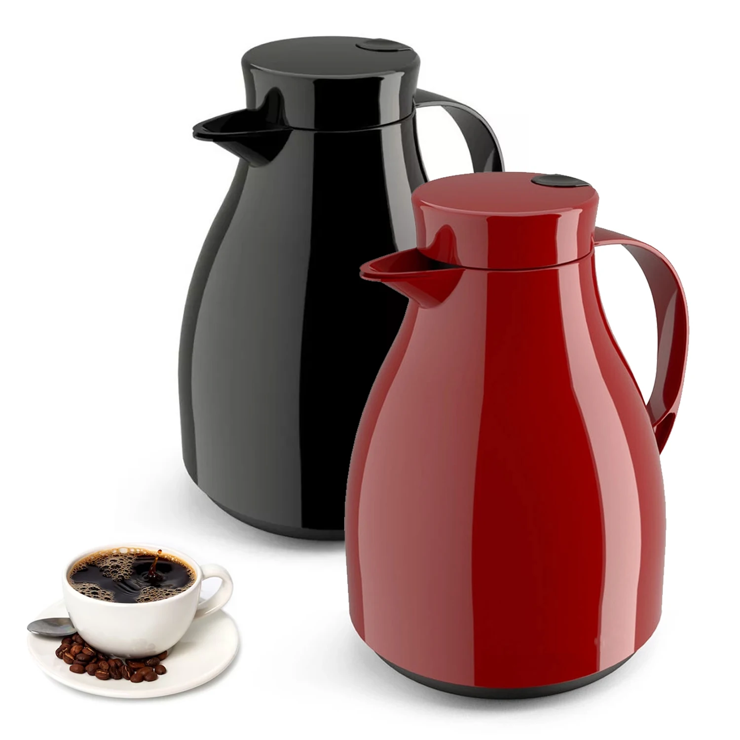 Thermos Paris 1 Liter Tea Pot With Lid Stopper Trigger System Anti