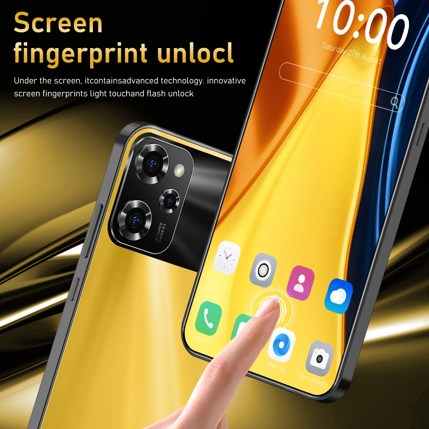  휴대폰 X5 프로 7.0 HD 스크린 스마트폰, 16G + 1T 5G 듀얼 심 셀룰라, 안드로이드 언락 108MP 7000mAh 휴대폰