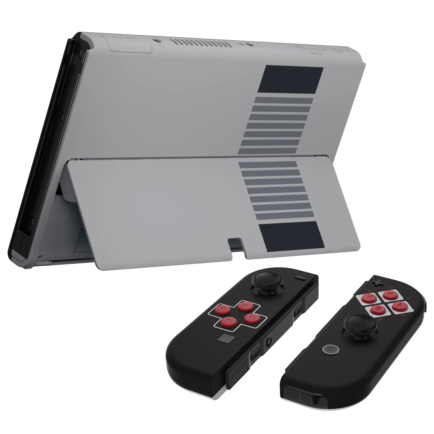 Extremerate-custom Conjunto Completo Shell para Nintendo Switch Placa Traseira de Substituição Metal Kickstand Joycon Habitação Botões para Oled - Image 3