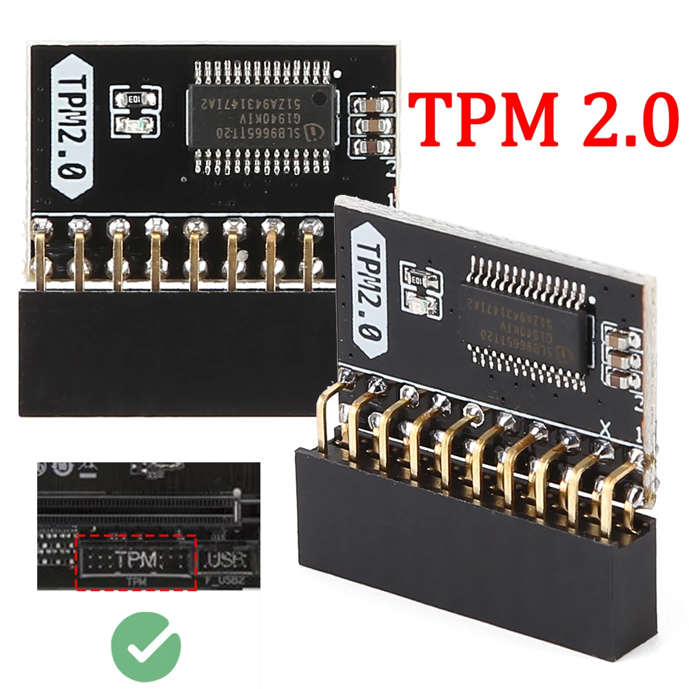 Tpm 2.0 Gecodeerde Security Module Board Lpc 20 Pin Moederbord Kaart