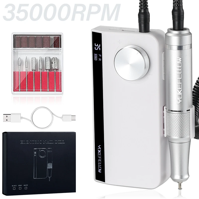 YOKEFELLOW 電動ネイルマシンキット35000RPM 研磨 爪磨き プロ