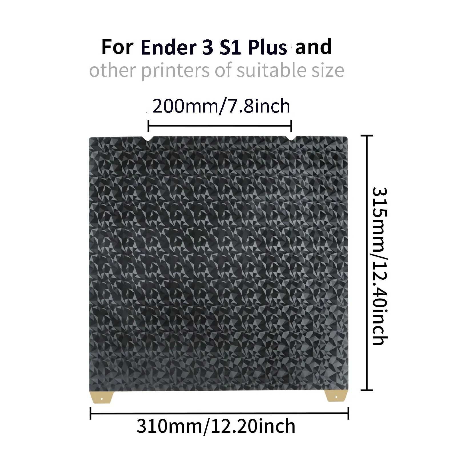For Ender 3 S1 Plus / Sovol sv06 Plus Build Plate 310*315mm Printing Platform Board PEI Sheet PEO PEY Plate For CR-10 Smart Pro