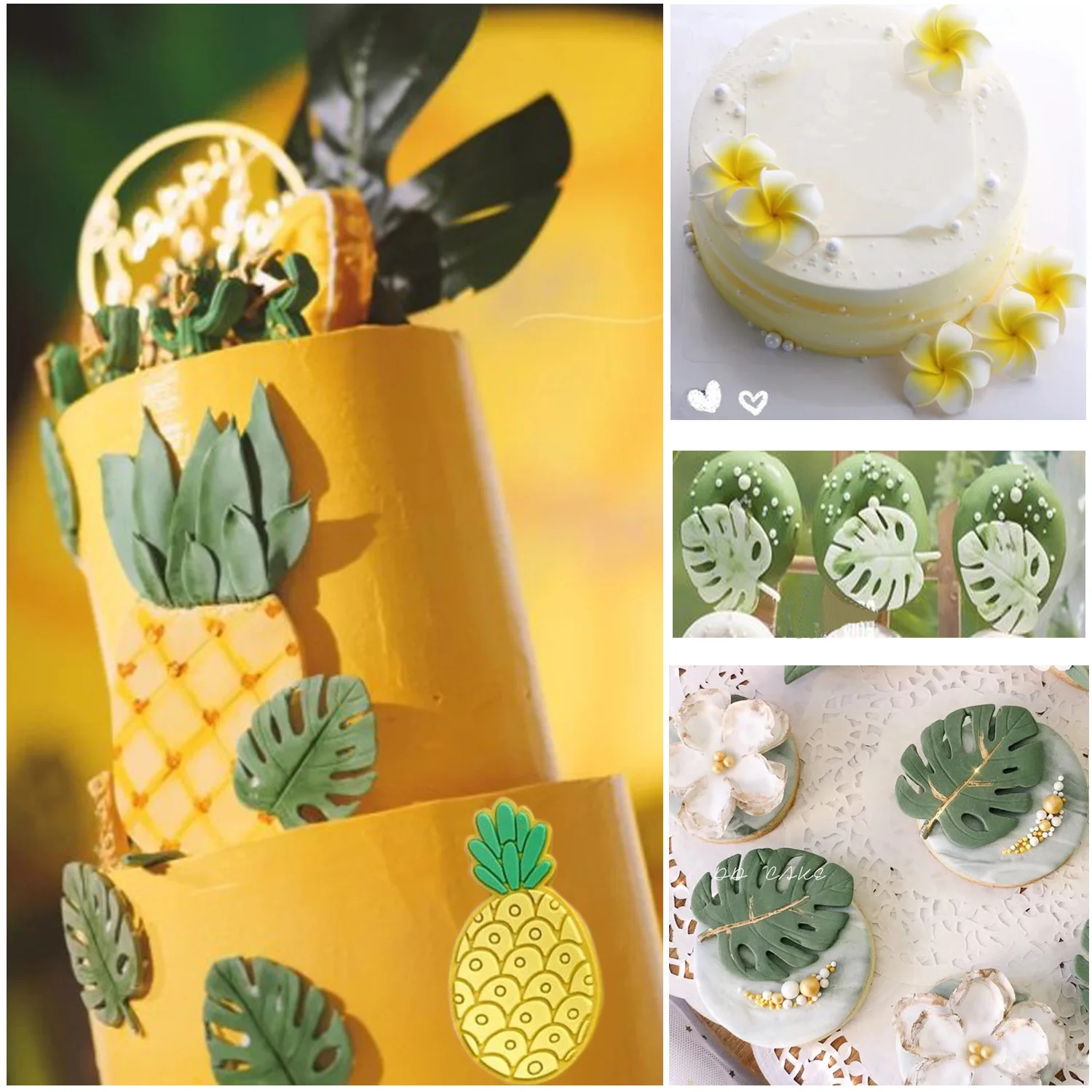 MINFEIDMS Moules à Fondant En Silicone 3D En Forme De Cactus Pour Plantes Succulentes, Fleurs, Plantes Succulentes, Chocolats, Bonbons, Décoration De Gâteaux, Pâte à Sucre, Pâte Polymère