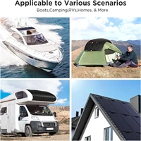 Panneau solaire monocristallin flexible 110W, module PV pliable étanche 12V, chargeur solaire léger pour camping-car, bateau, camping, alimentation hors réseau 7