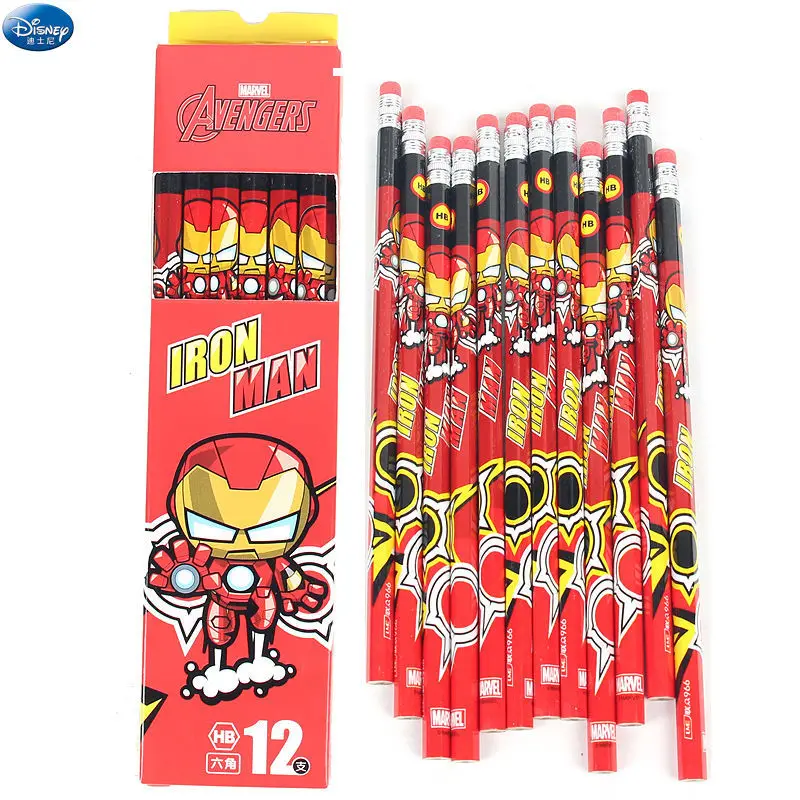 12pcs Disney Lilo & Stitch Pencils With Rubber Anime Stitch