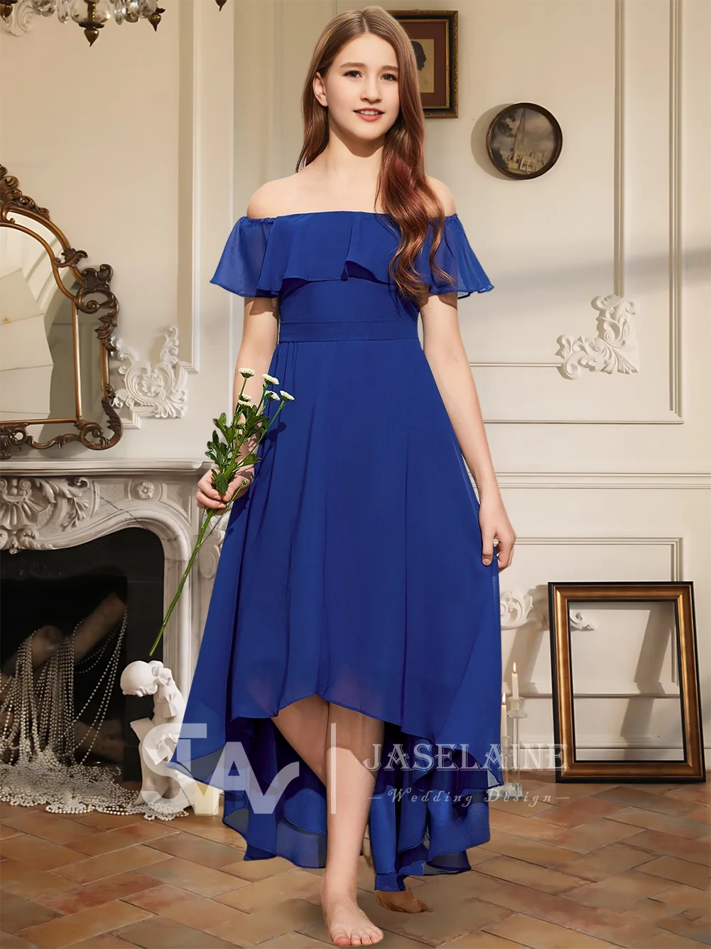 Wedding Outfit Off The Shoulder Junior Bridesmaid Dresses Elegant