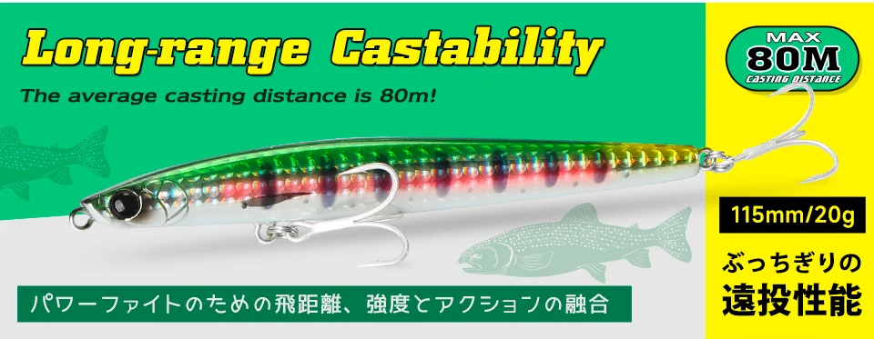 Tsurinoya stinger 125s power salzwasser fischen köder 125mm 28g sw spiel sinkende minnow bluefish see barsch flunder sw spiel köder – Detail 2