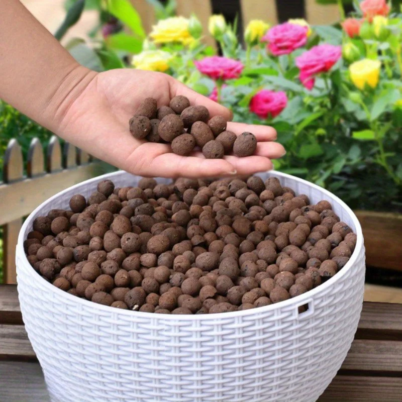 100/200/500g Clay Pebbles Hydroponic Rocks Organic Ceramsite Grow Media for Horticultural Orchids Drainage porous soil matrix